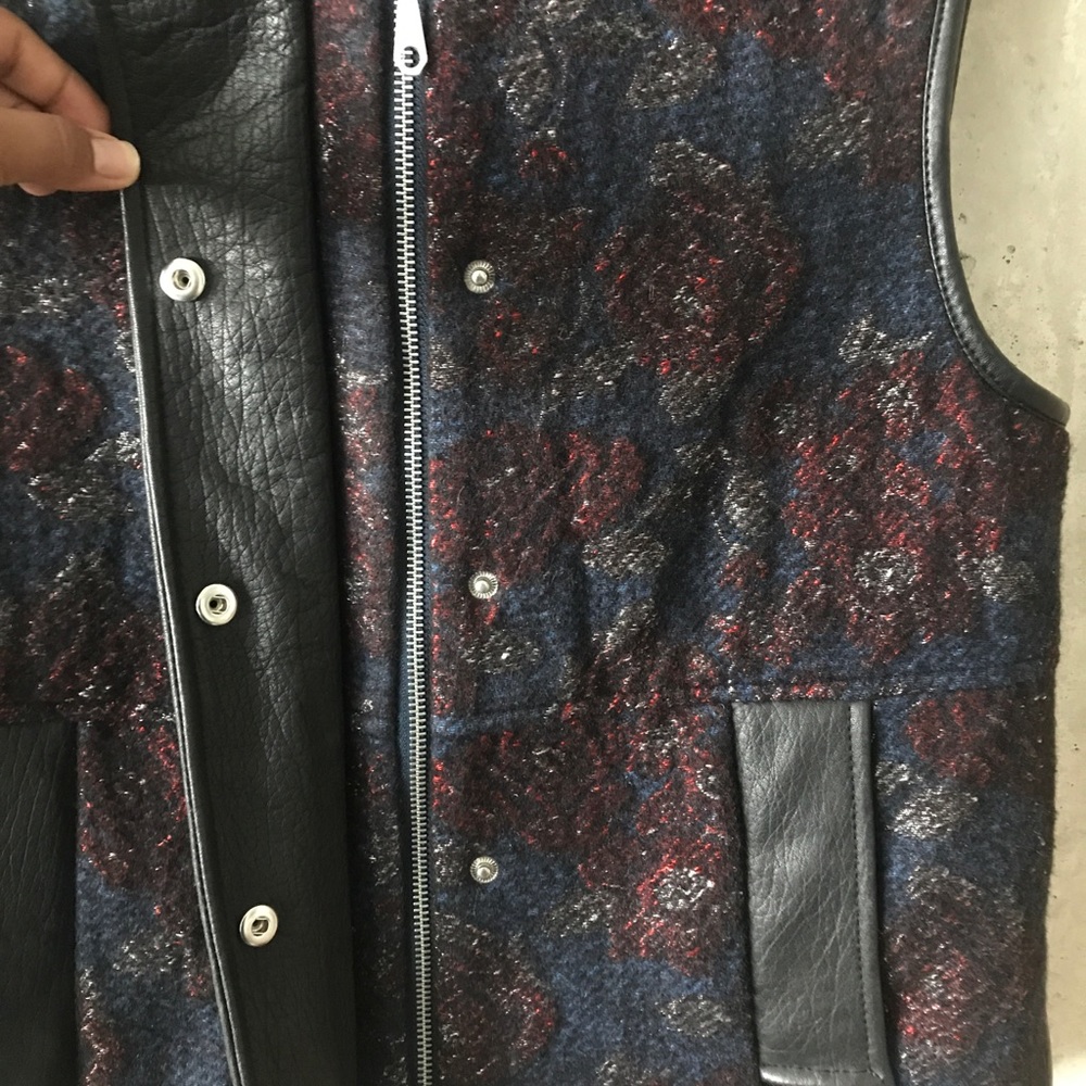 Waller Floral Tapestry Vest W/ Leather Trim - Picture 8 of 11